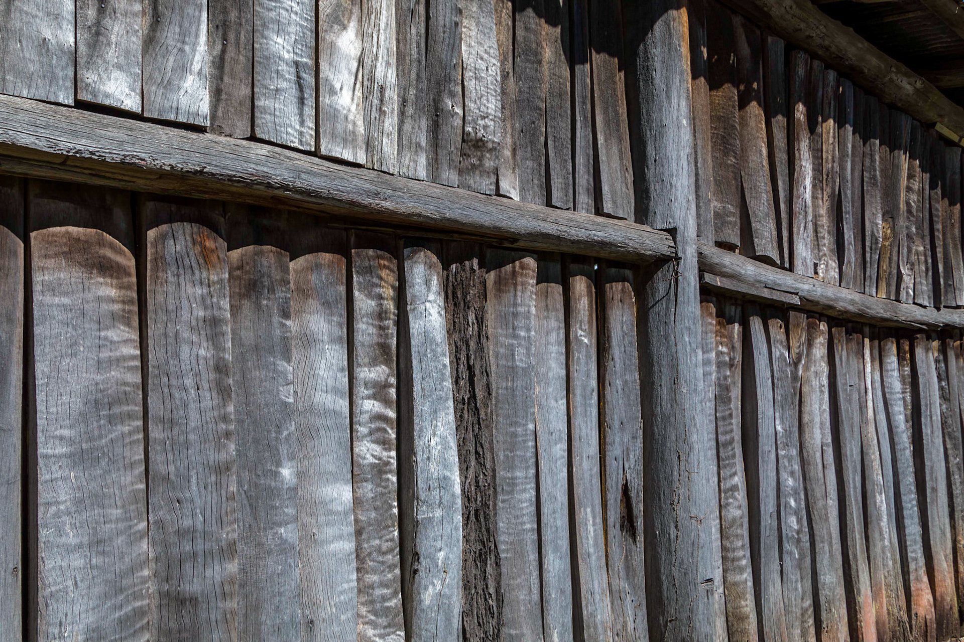 Farm machinery shed wall