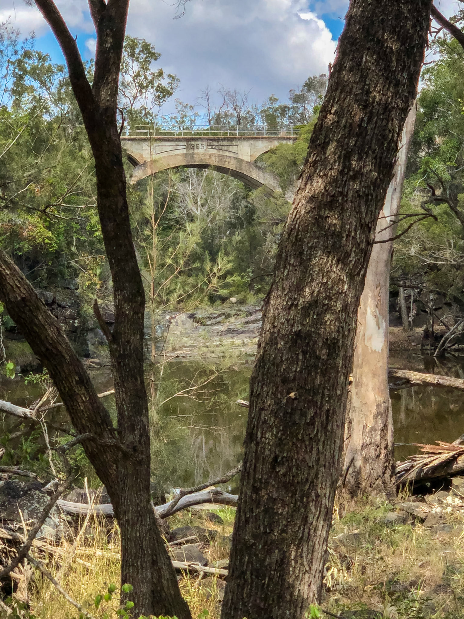 Another view from downstream of the Chowey / Deep Creek Railway Bridge