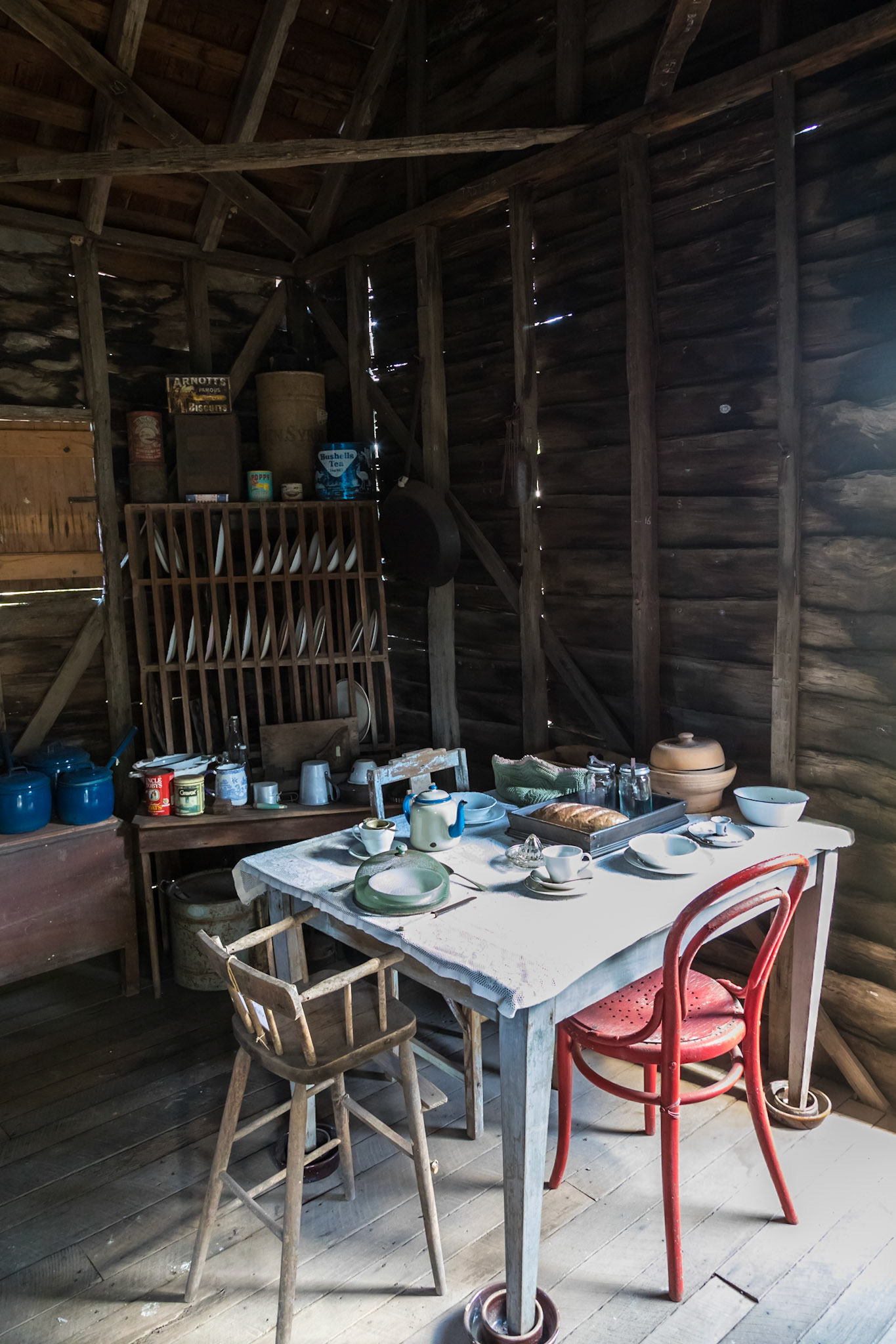 In Kidd's Hut, built around 1897.
