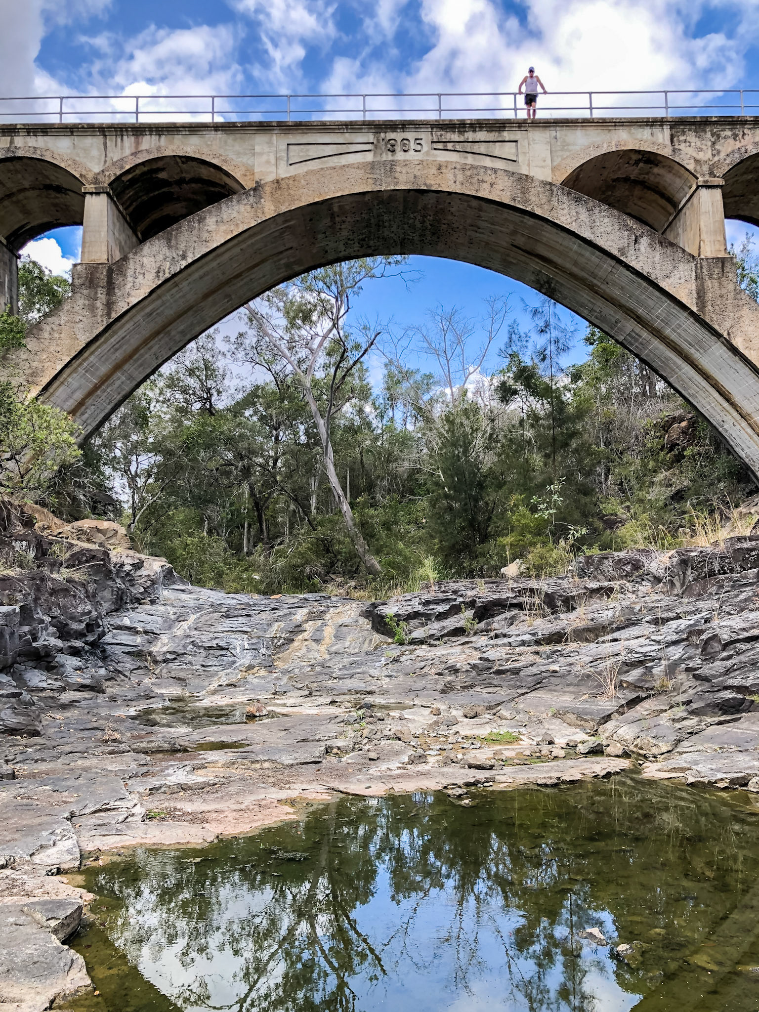 John T on the Chowey Bridge (Deep Creek Railway Bridge)