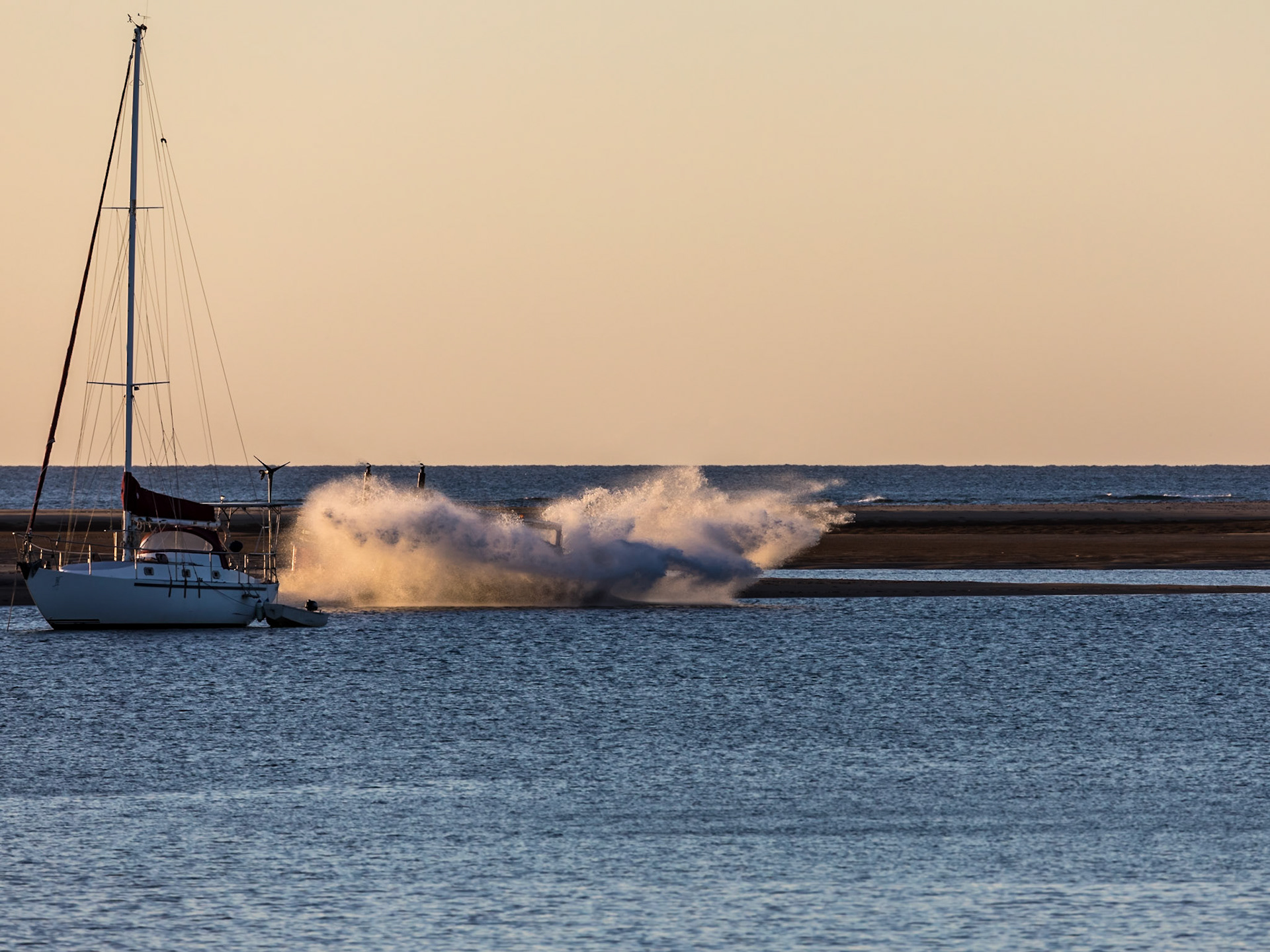 LARC cruise, splash in to the water from the sandbar, 1770