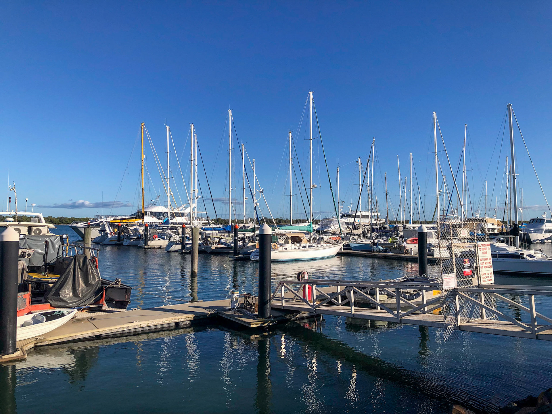 At the Burnett Heads Marina, before boarding the "MV Reef Empress"