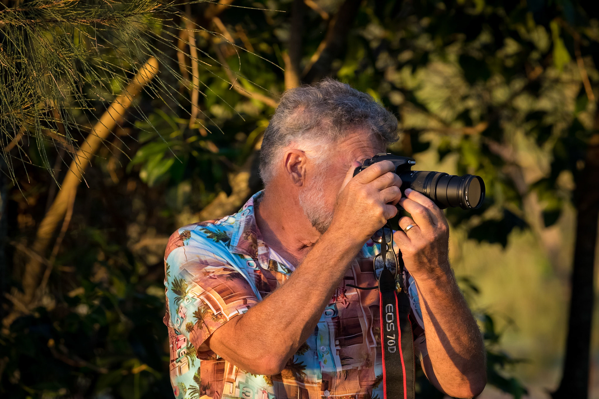Trevor, catching a sunset scene