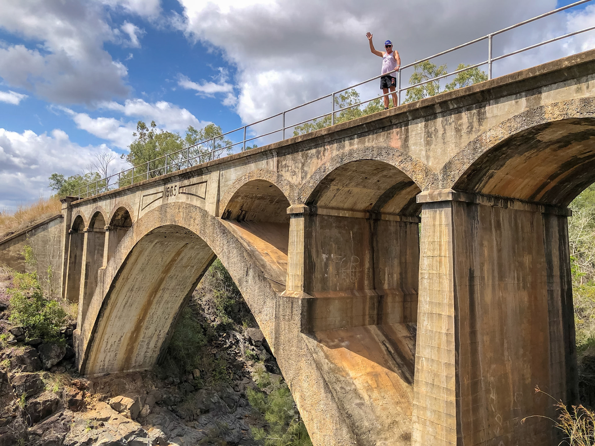 John T on the Chowey Bridge