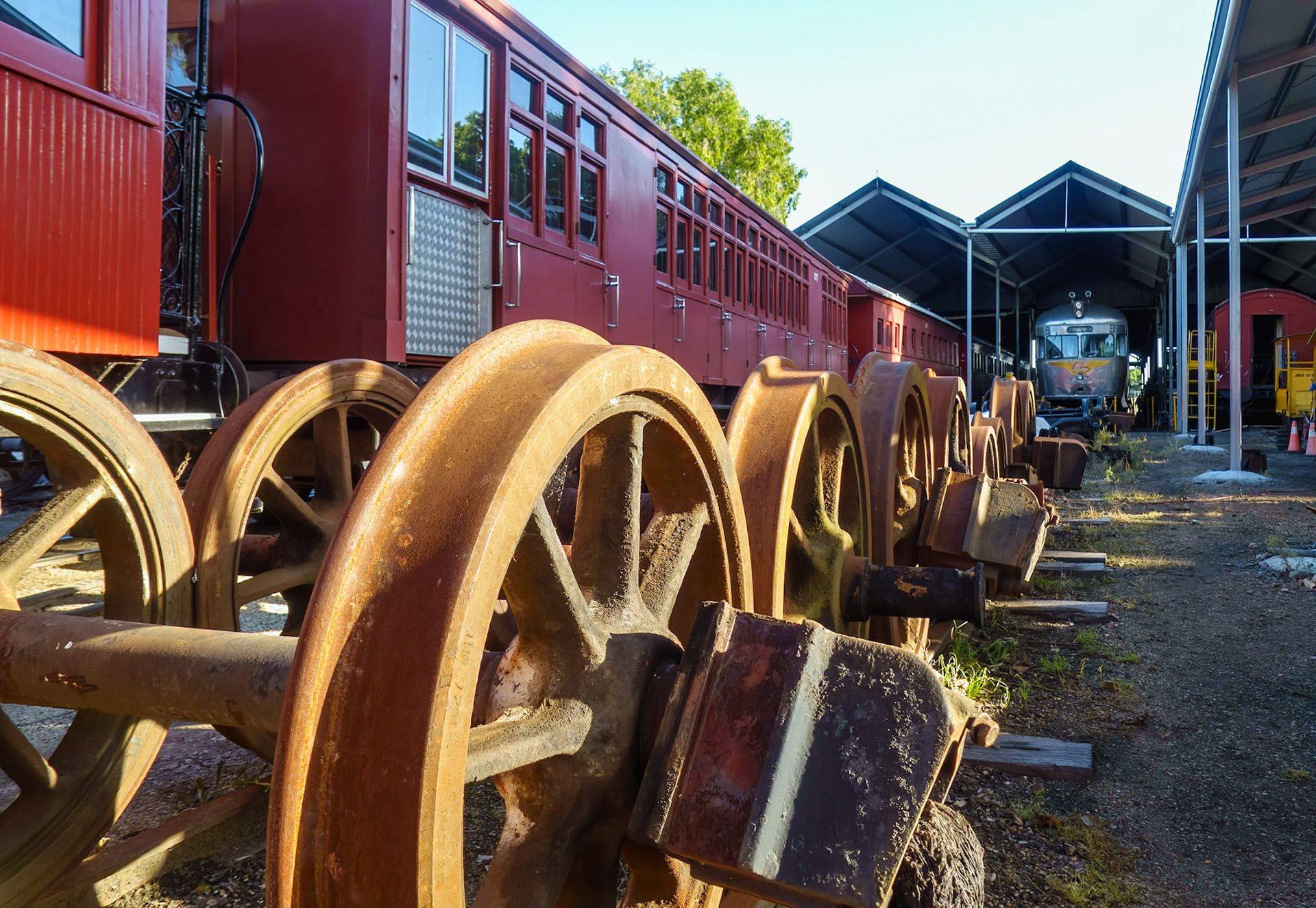 Mary Valley Rattler; locomotives shed, maintenance and restorations workshop.