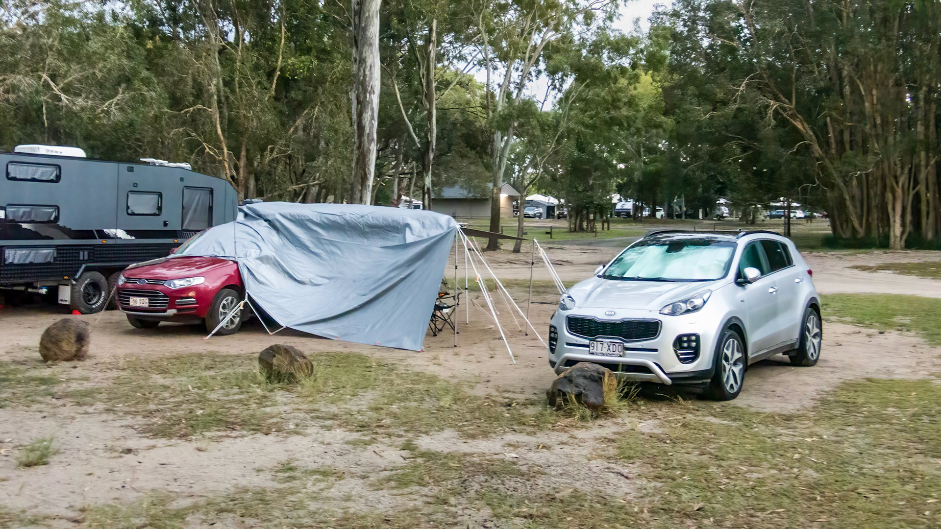 Mine and Sylvia's lakeside camp sites, Habitat Noosa