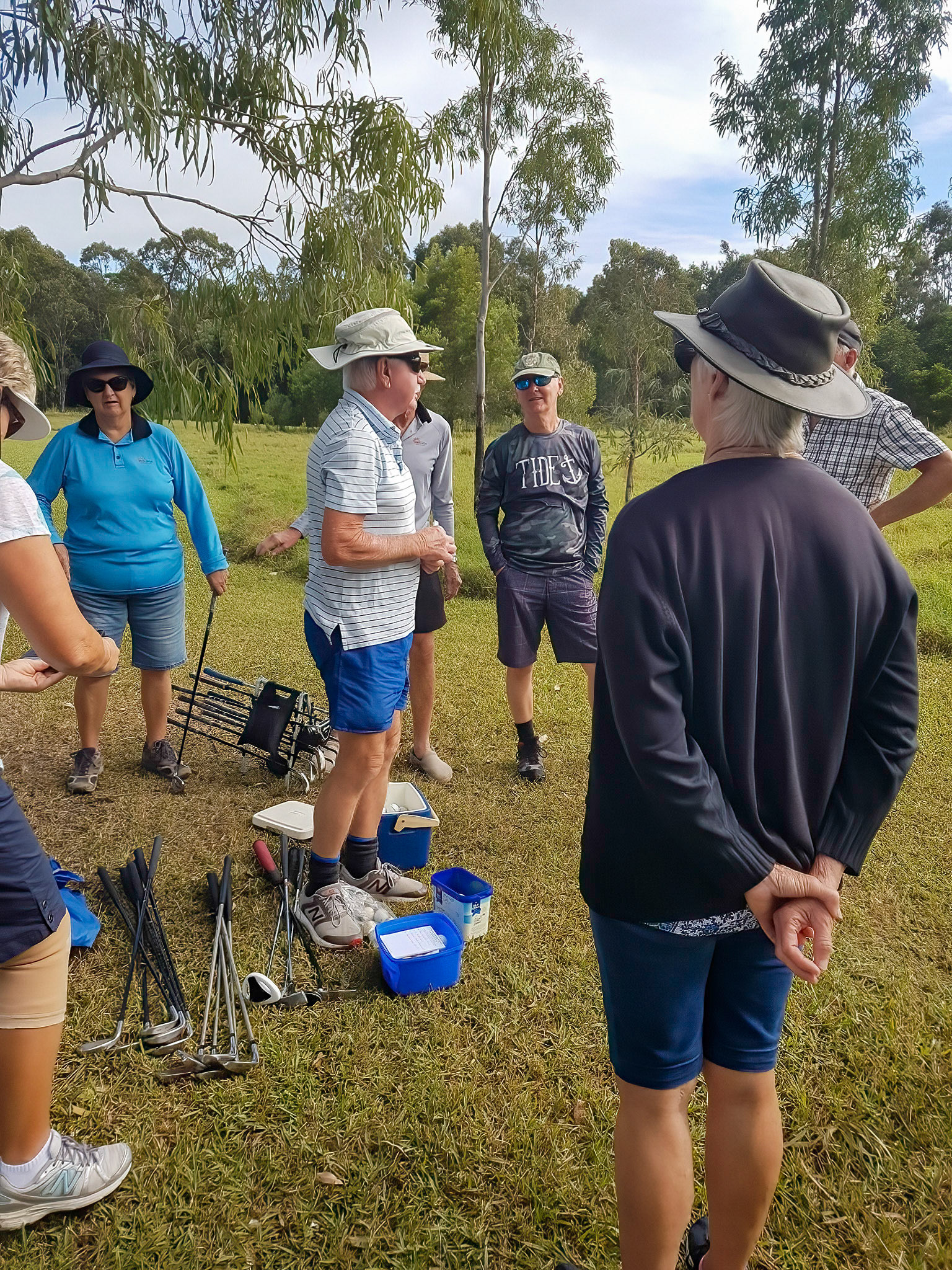 John's organising the golf hit-off (by Julie F)