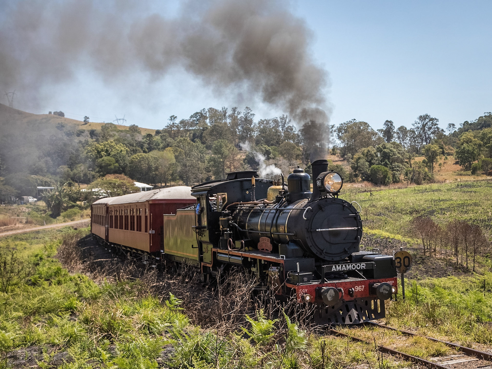Queensland Railways C17 Class Locomotive. Number 967.