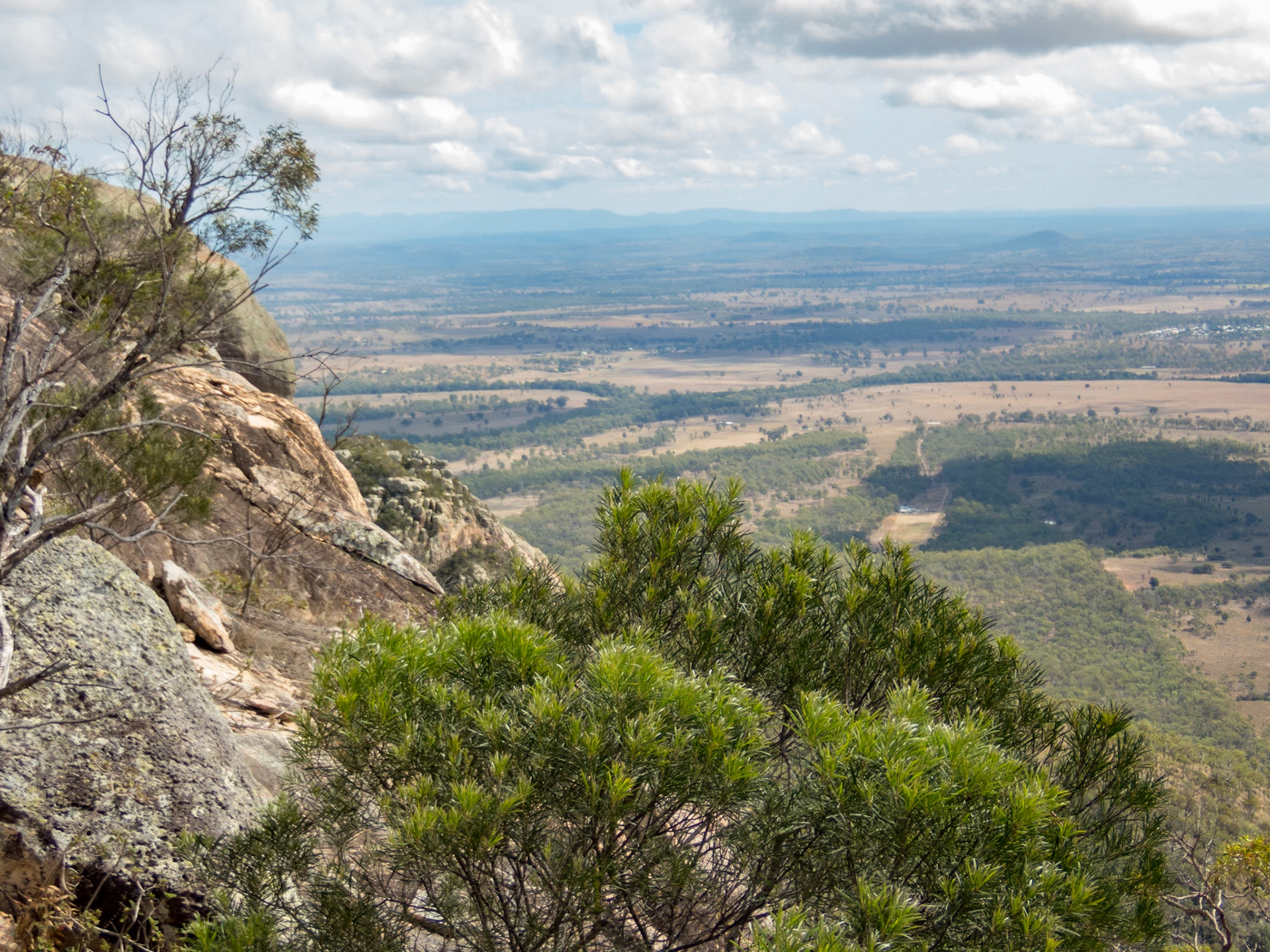 Approaching the summit of Mount Walsh, a view of the plain below.