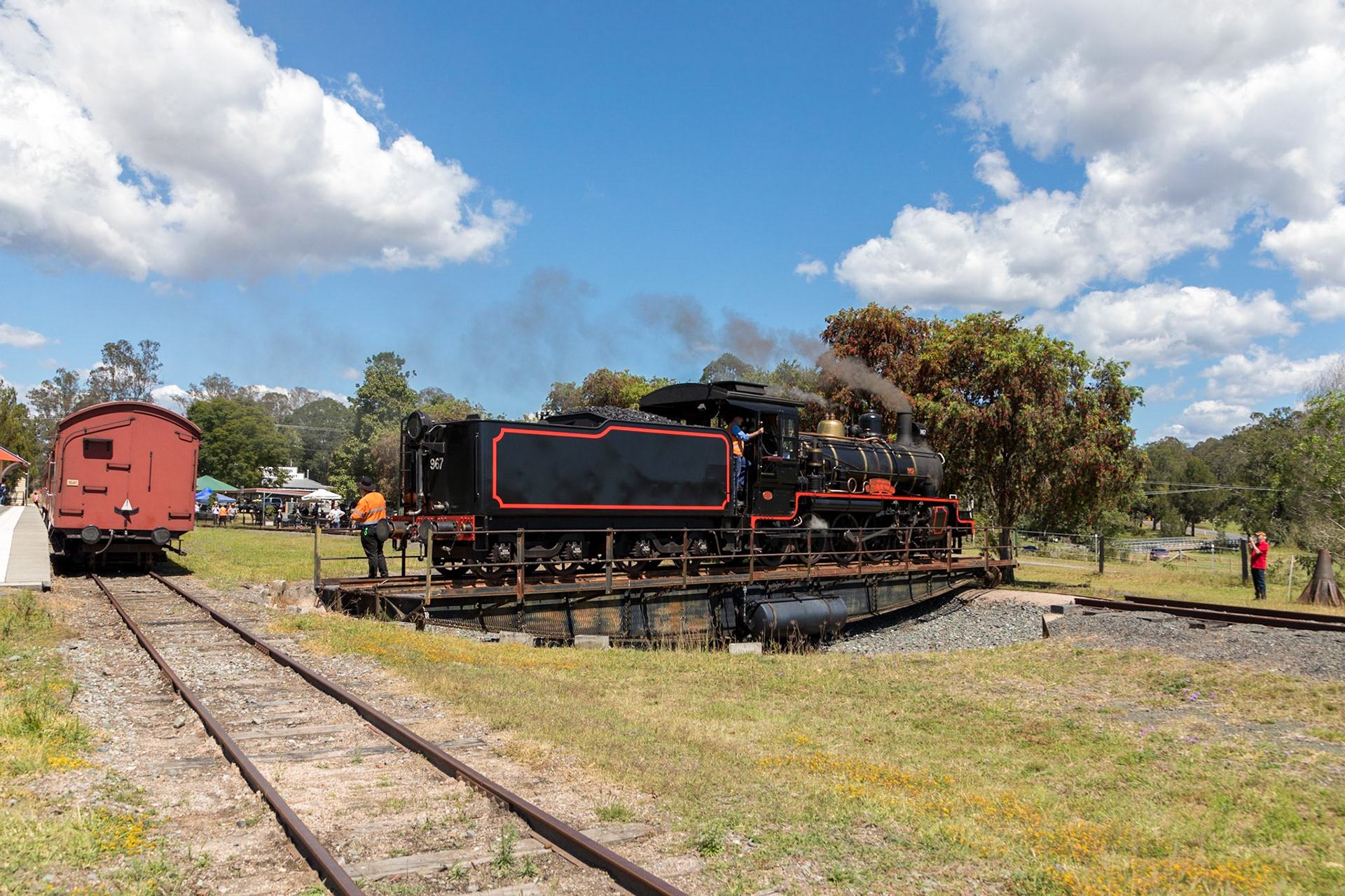 No. 967 on the turntable at Amamoor