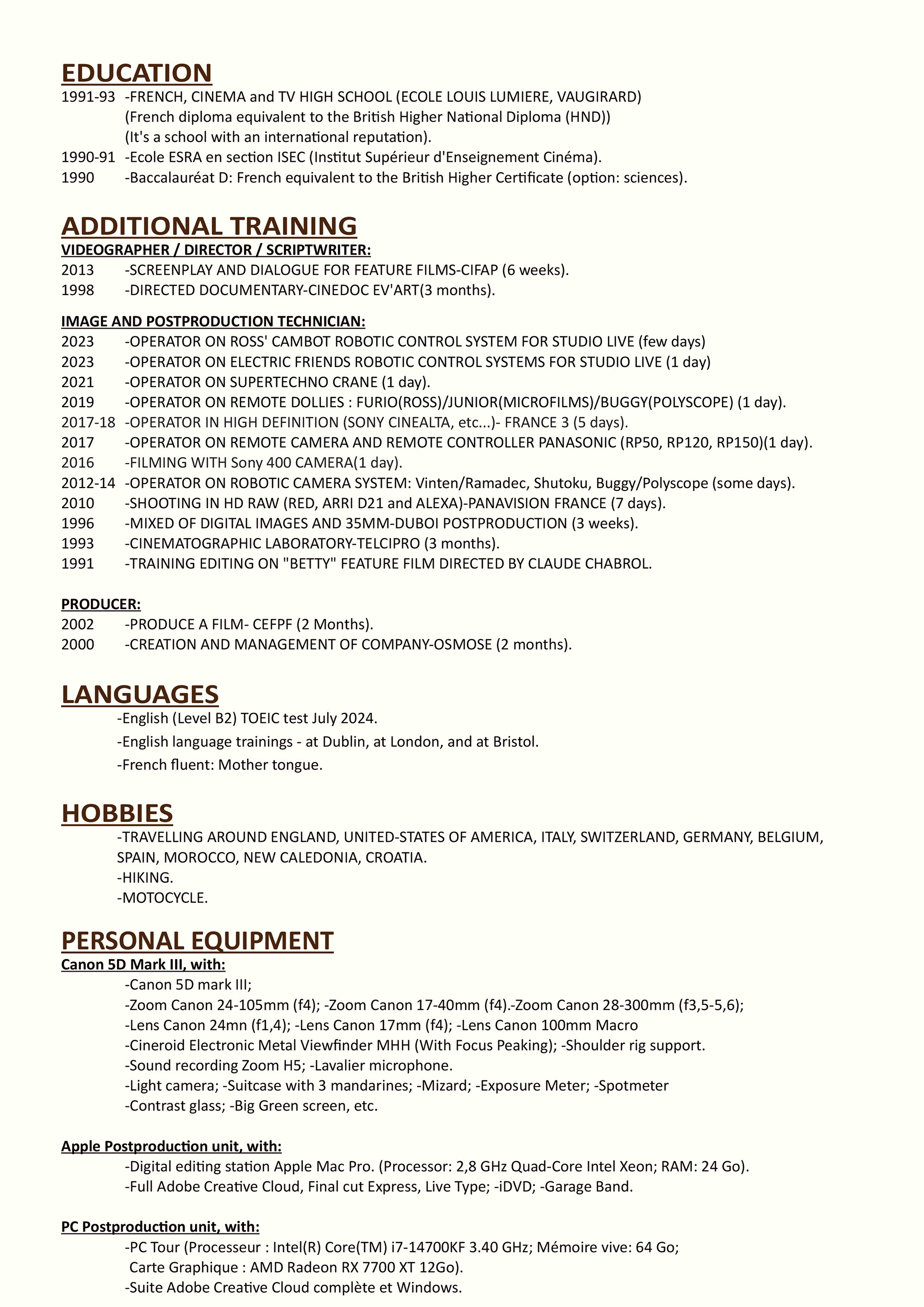 English-Resume page 3sur3