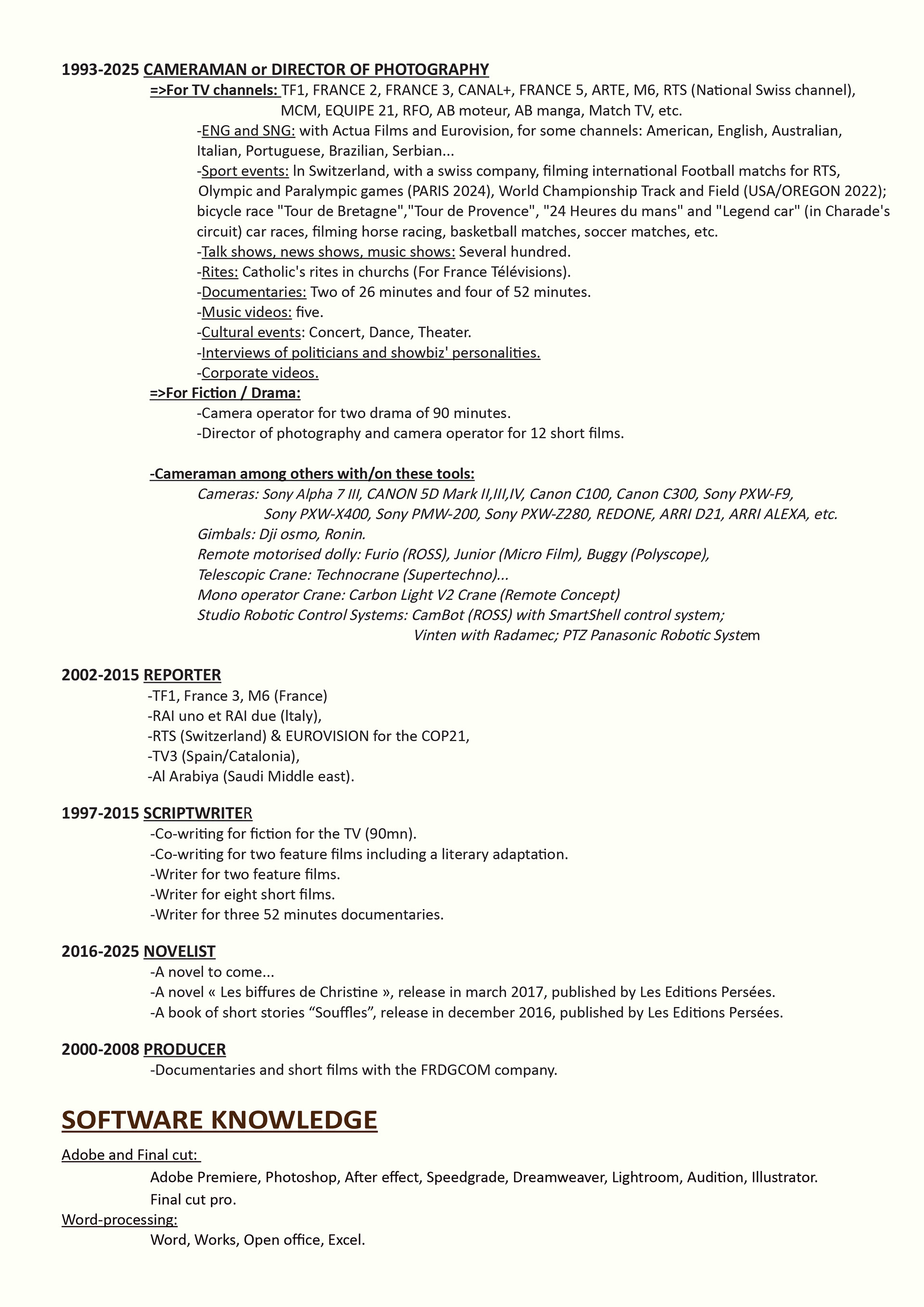 English-Resume page 2sur3