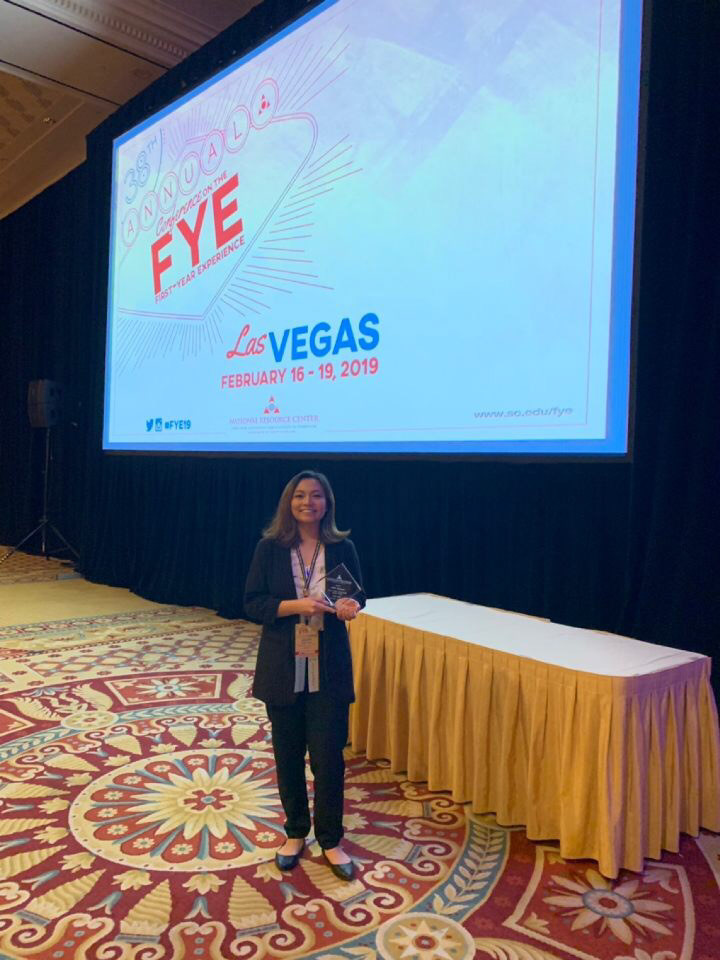 I won the Jordan Smith Undergraduate Fellowship Award, which allowed me to attend the national FYE Conference in 2019 and present with the Rutgers University FYE office.