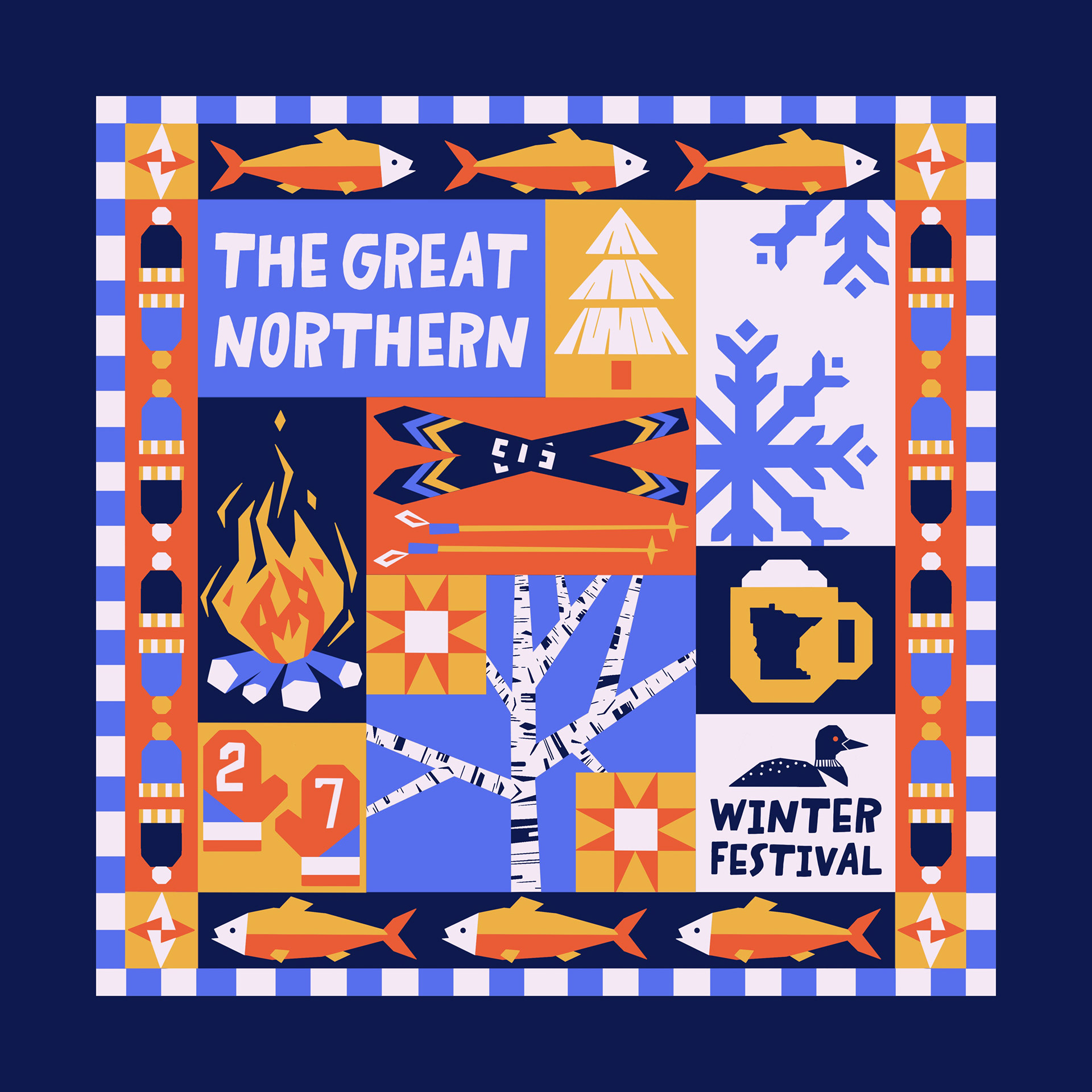 Tote bag design for The Great Northern Festival