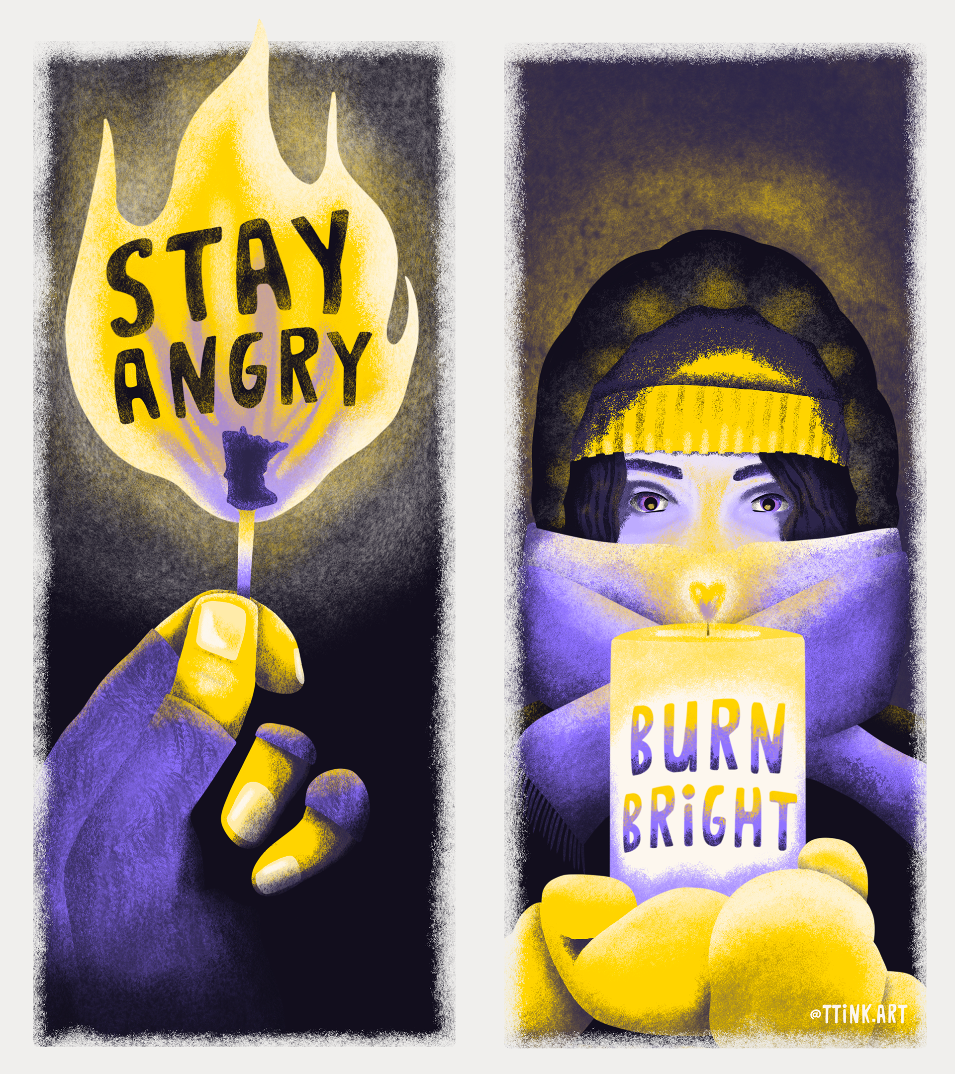 ICE out of MN protest art