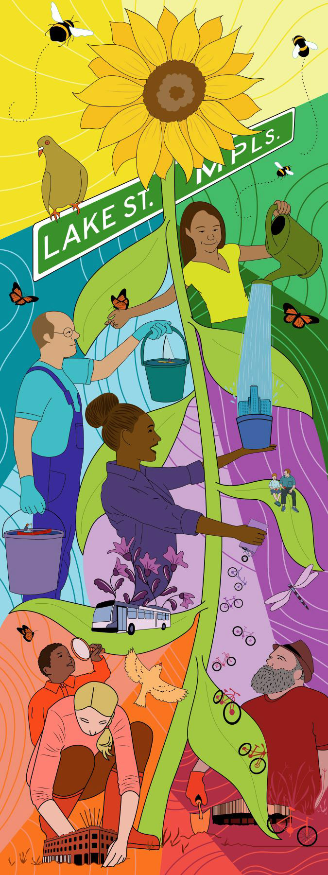 Commissioned by the Lake Street Community Council - 8ft Banner