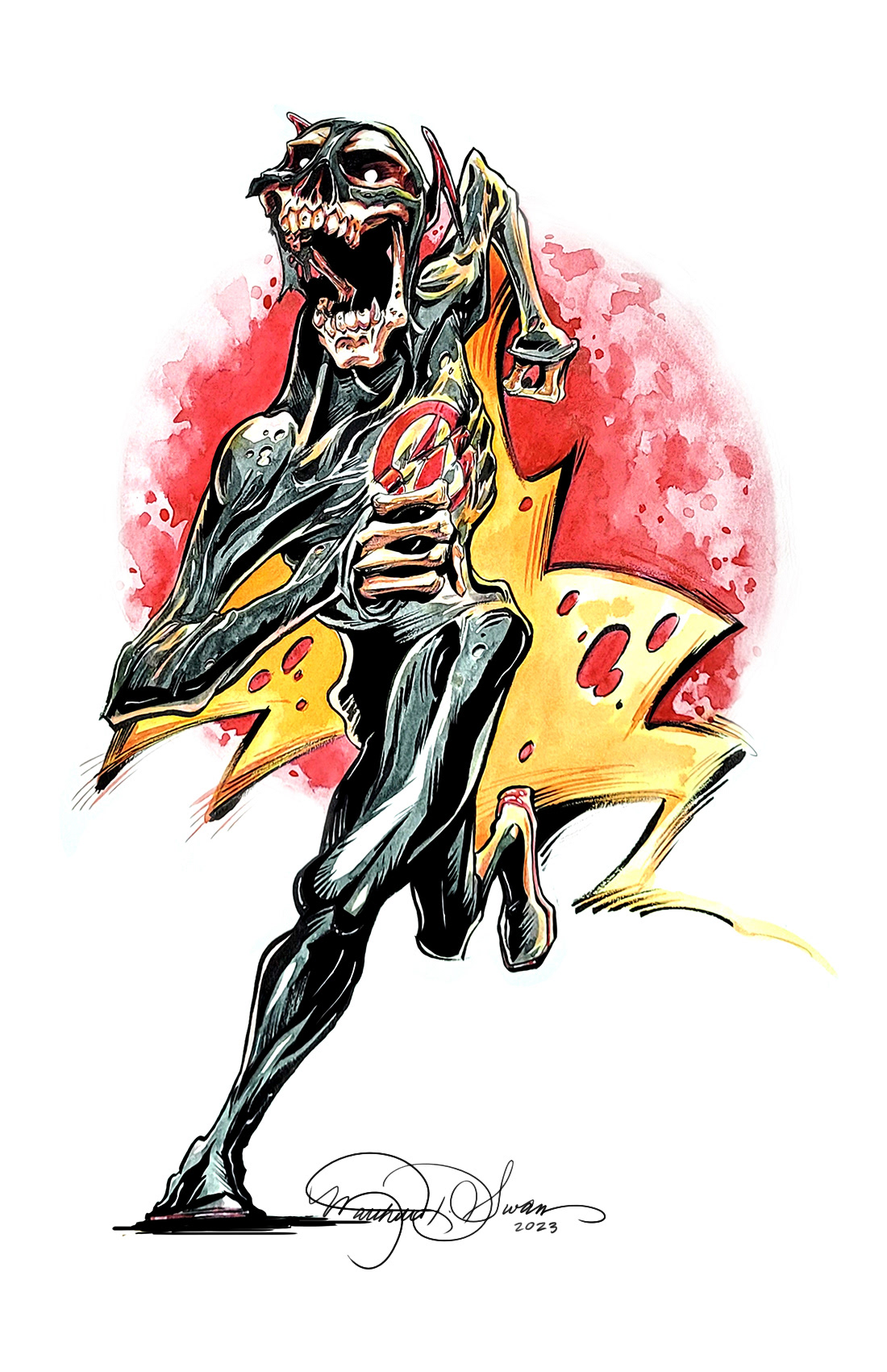 Death of Flash-Ink/Watercolor