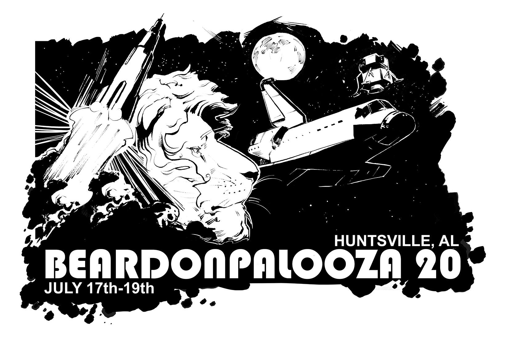 Beard On Group T-shirt design (Ink/Digital )