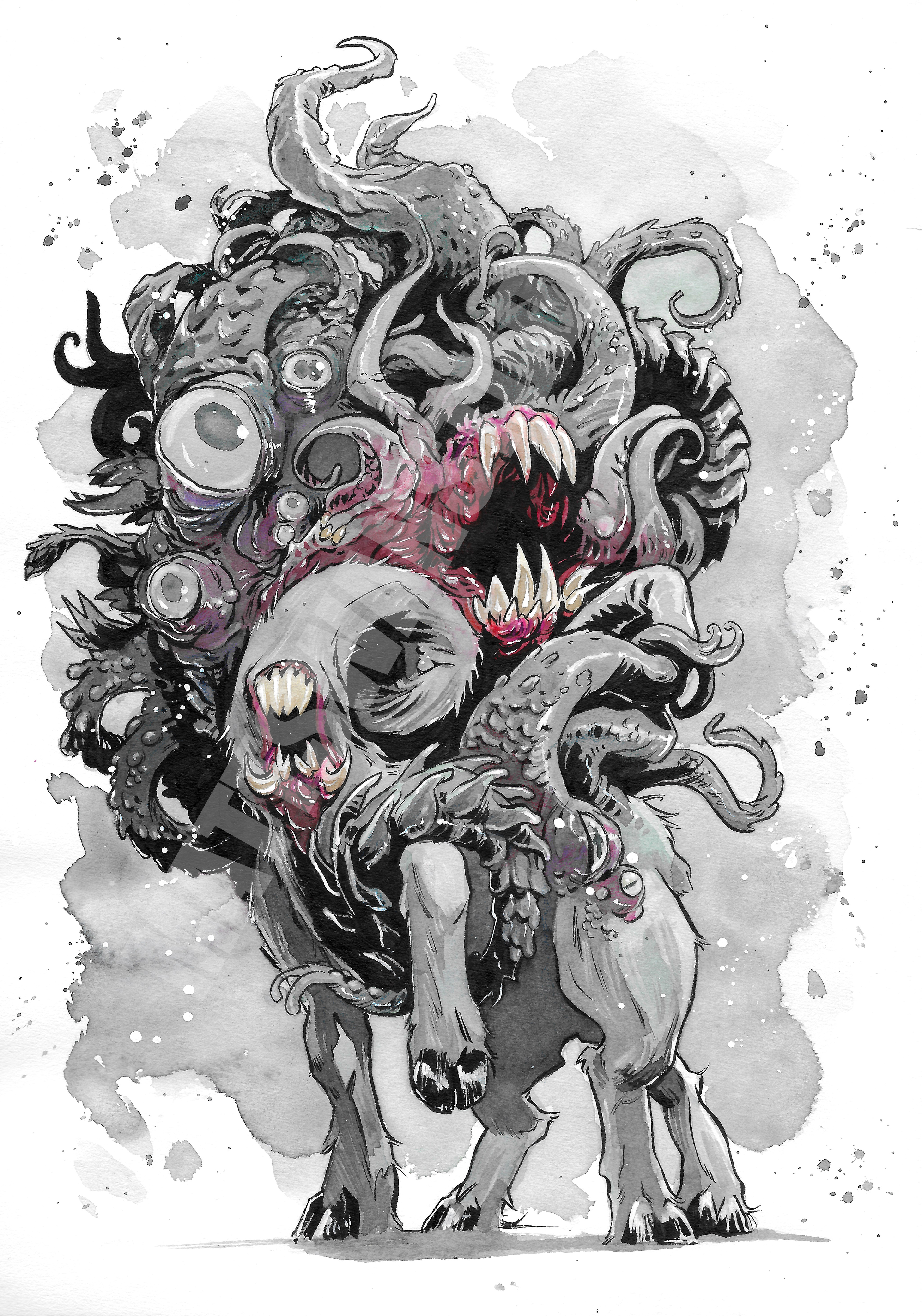 ShubNiggurath-Ink/Wash/Watercolor