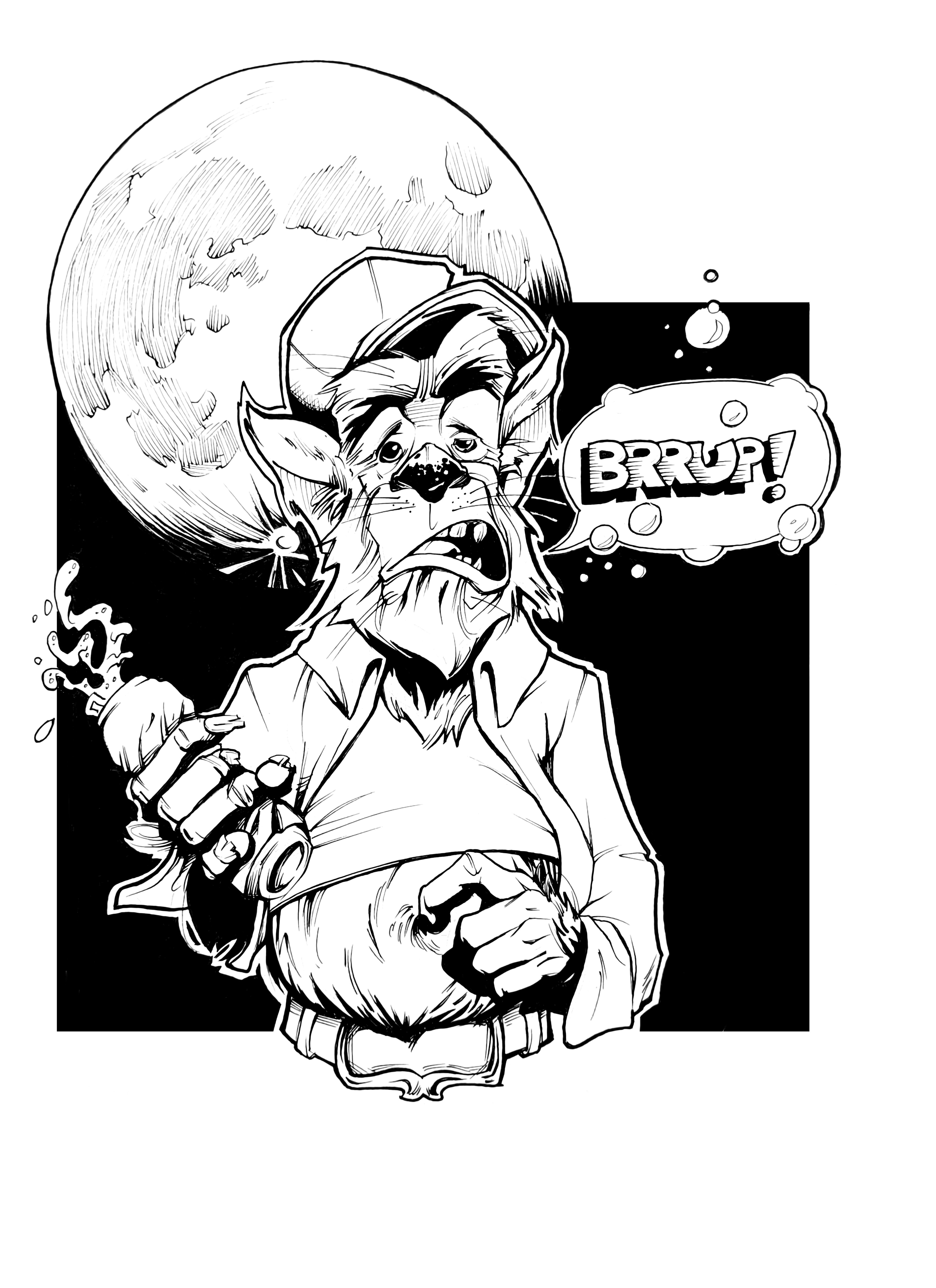 Redneck Werewolf-Ink