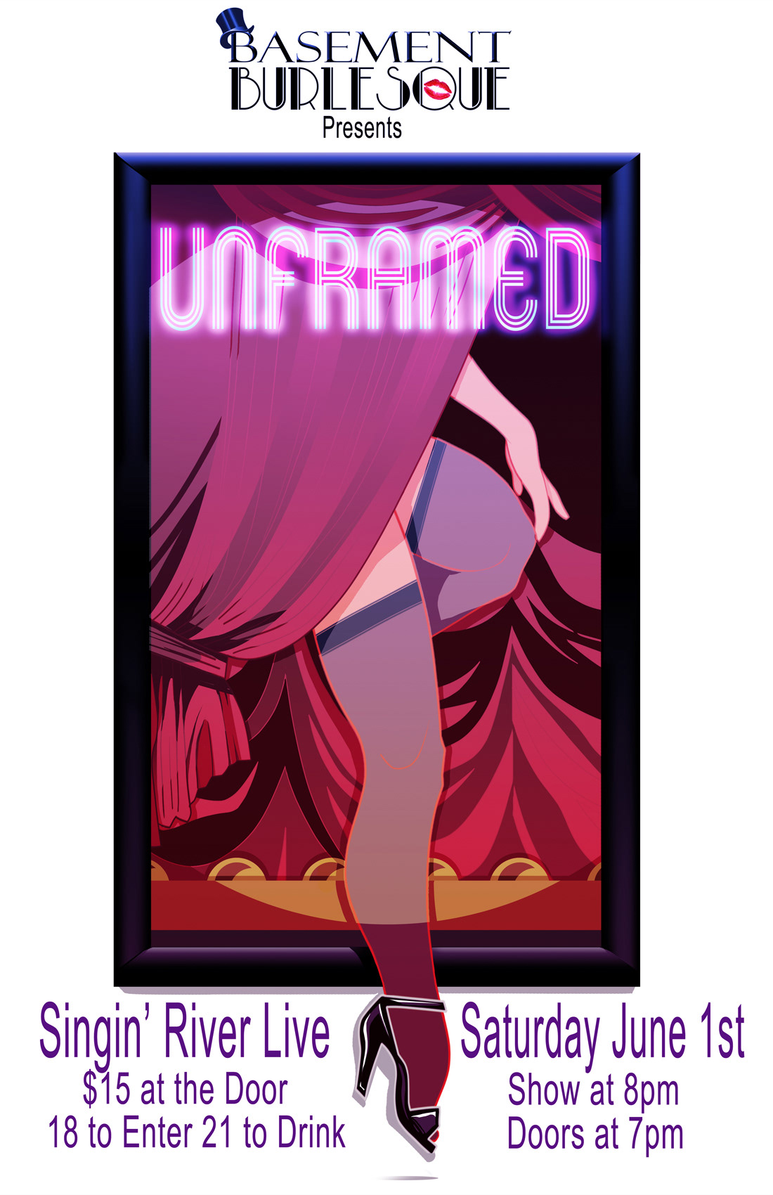 Basement Burlesque Show Event Poster (Digital)