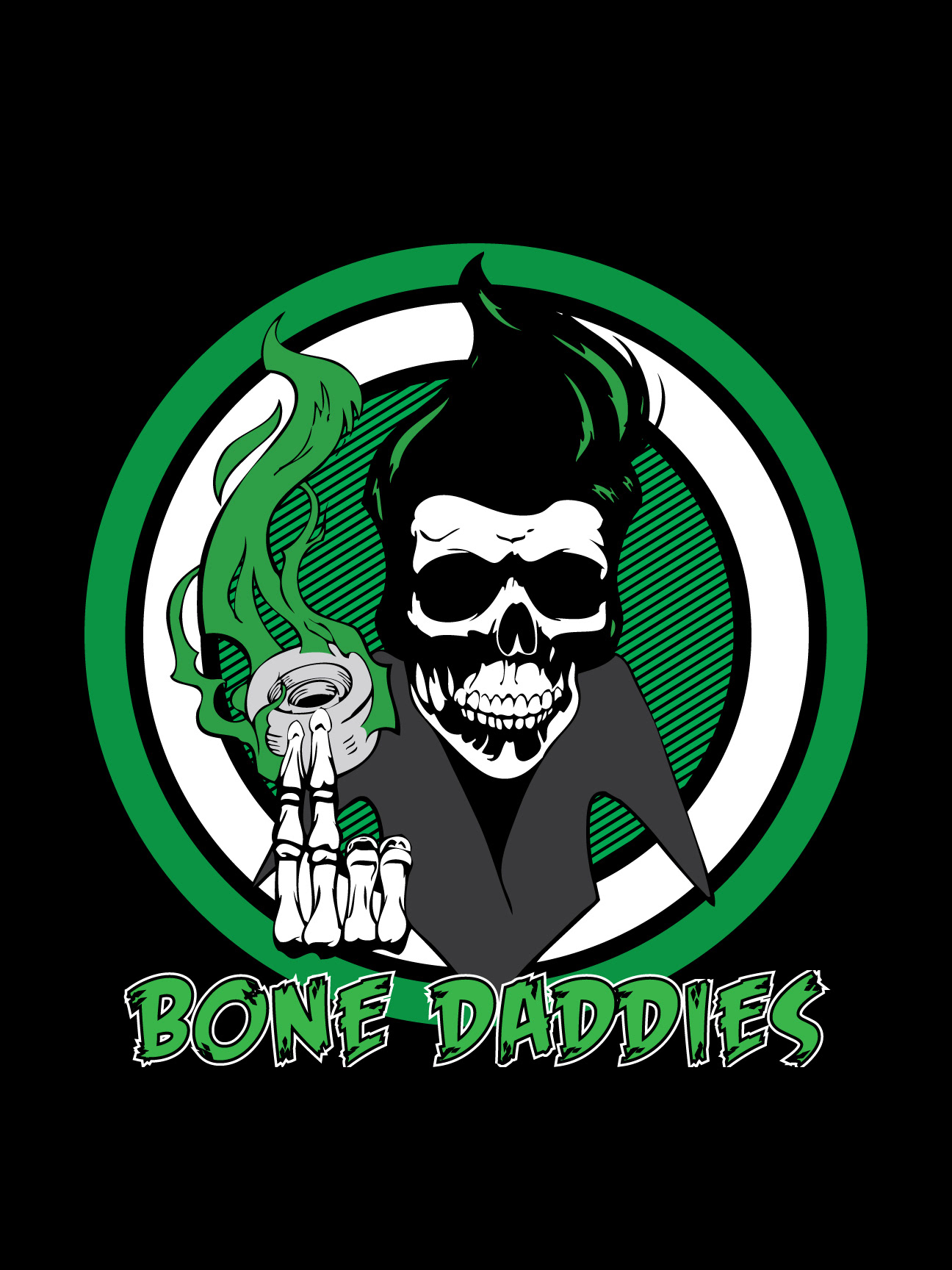 The Bone Daddies Logo-Roller Derby Logo for T-shirt and Merch