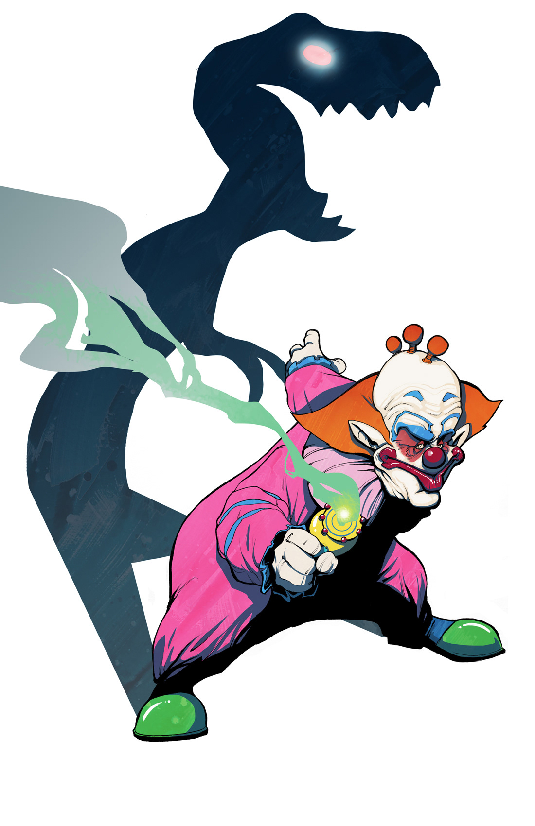 Skinny Killer Klown from Outer Space- Ink/Digital color