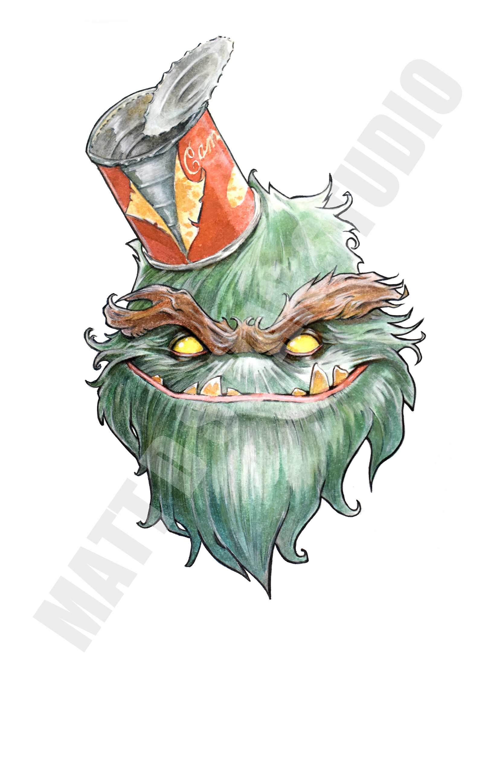 Oscar-Watercolor/Colored Pencil/Ink