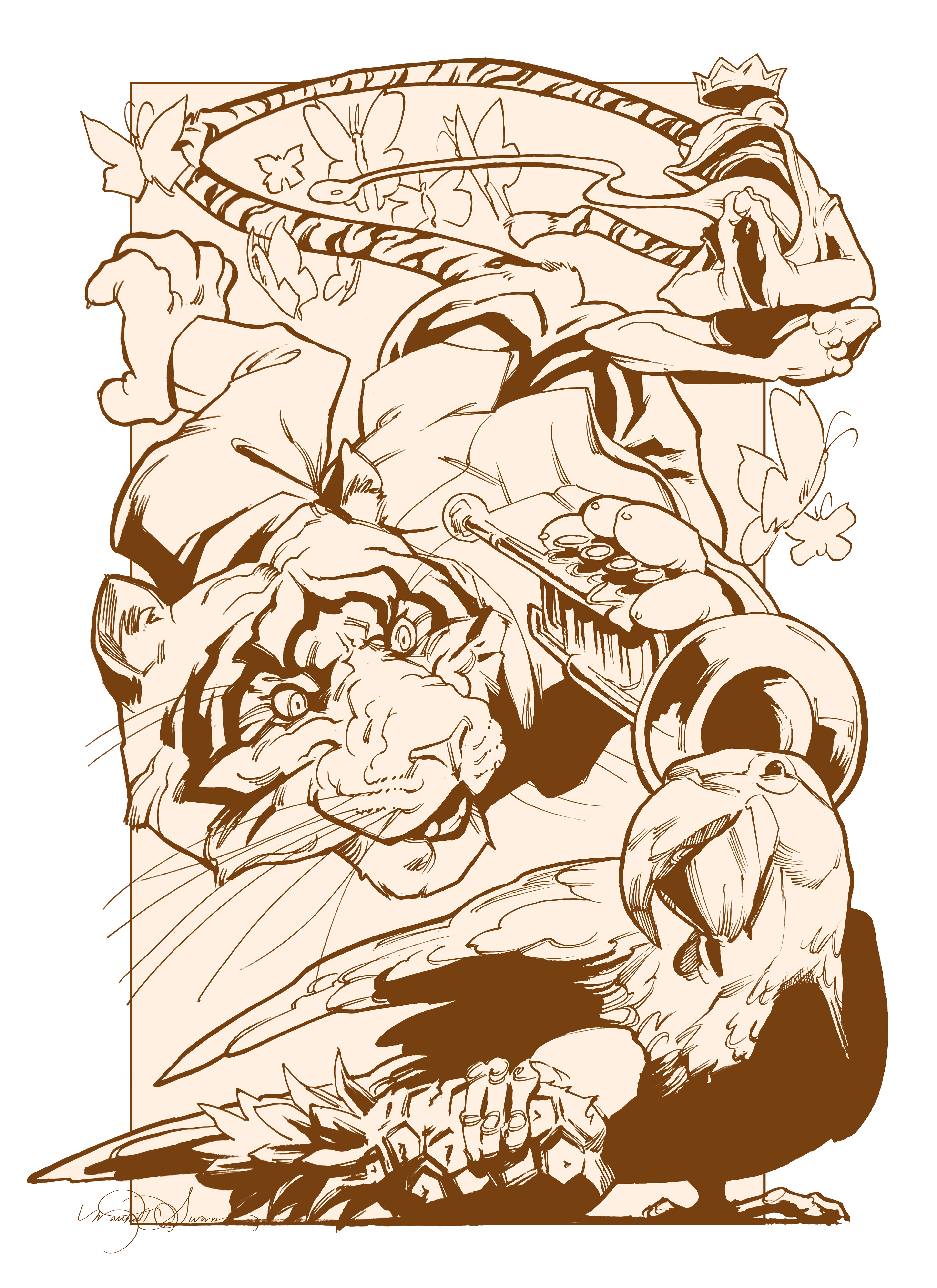 Tiger Trumpet-Ink/Digital Toning