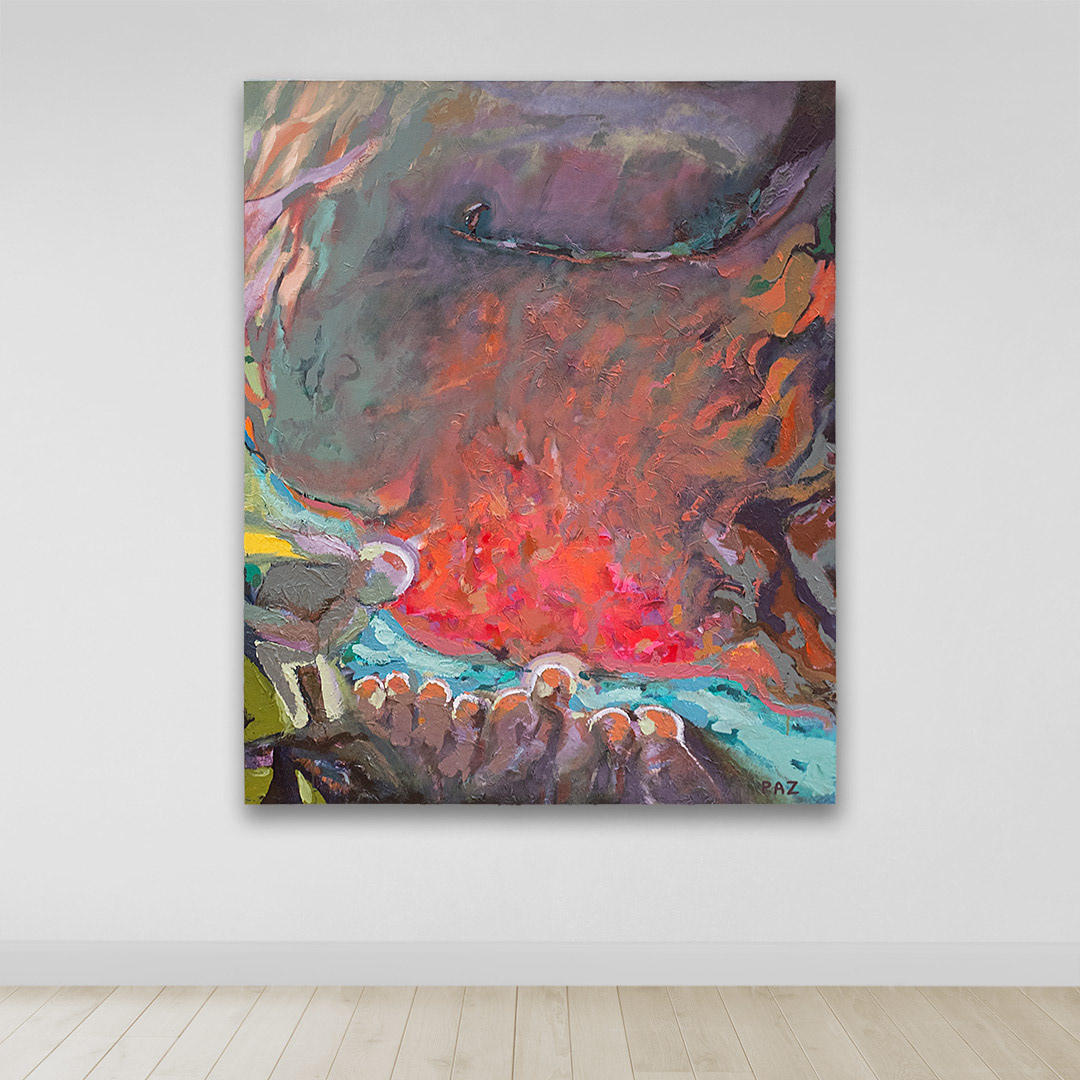 Art: Acrylique sur toile / Acrylic on canvas 48" x 60" x 1.5"