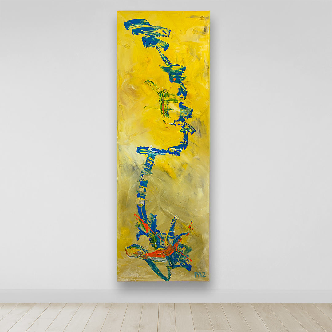 Art: Acrylique sur toile / Acrylic on canvas, 24" x 72" x 1.5"