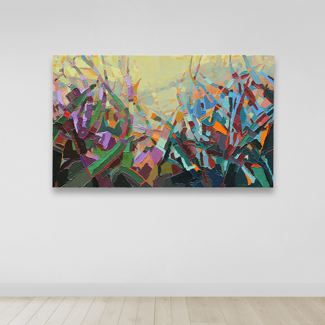 Art: Acrylique, fusain sur toile / Acrylic, charcoal on canvas, 60" x 36" x 1.5"