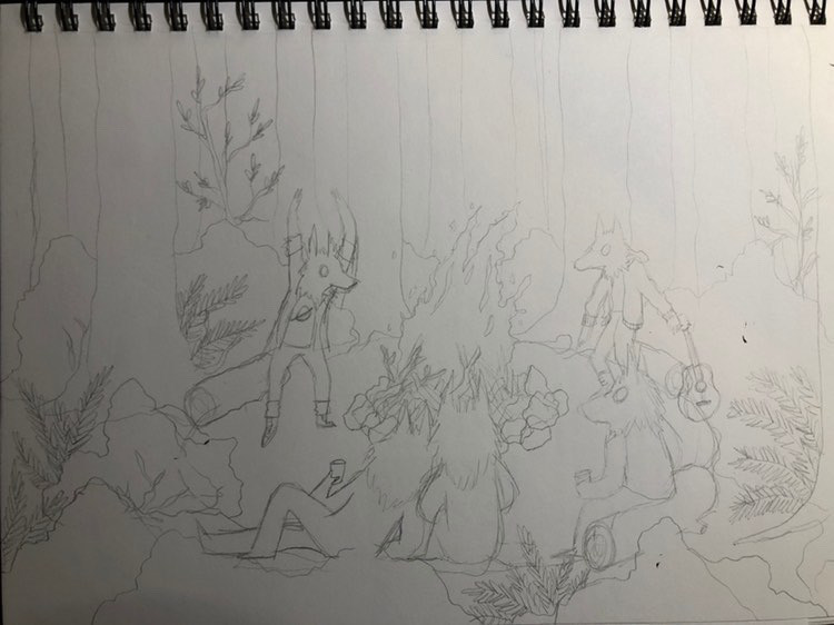 Sketch in progress