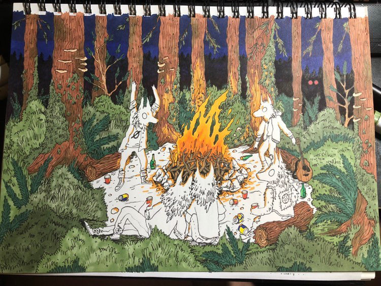 Flat coloring in progress