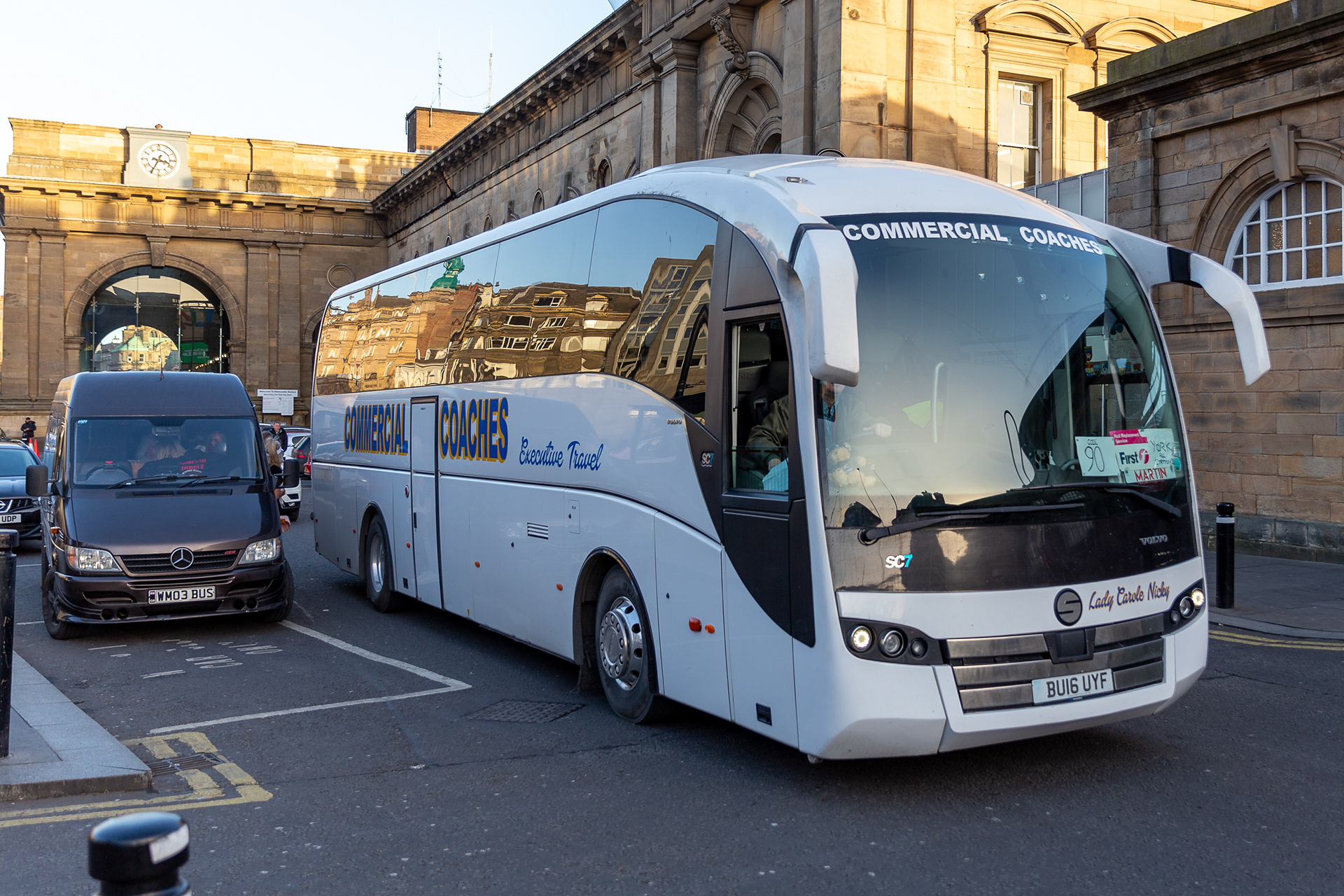 Commercial Coaches Volvo B11R/Sunsundegui in Newcastle