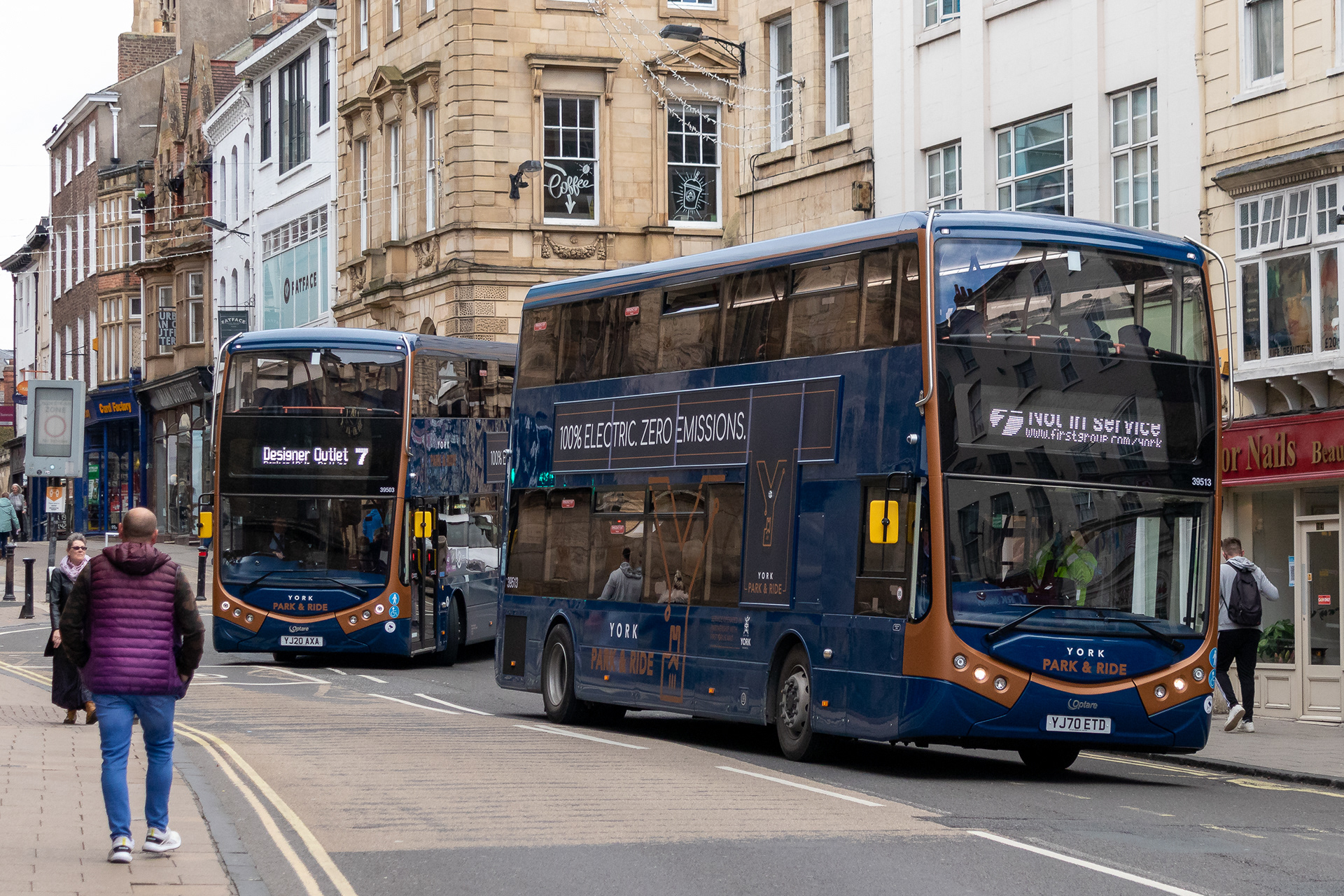 First York Park and Ride Optare Metrodeckers EV in York