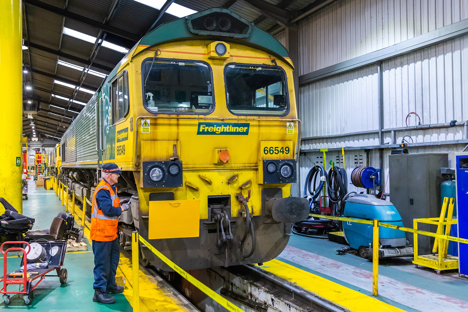 Freightliner 66549 receives some fitters attention