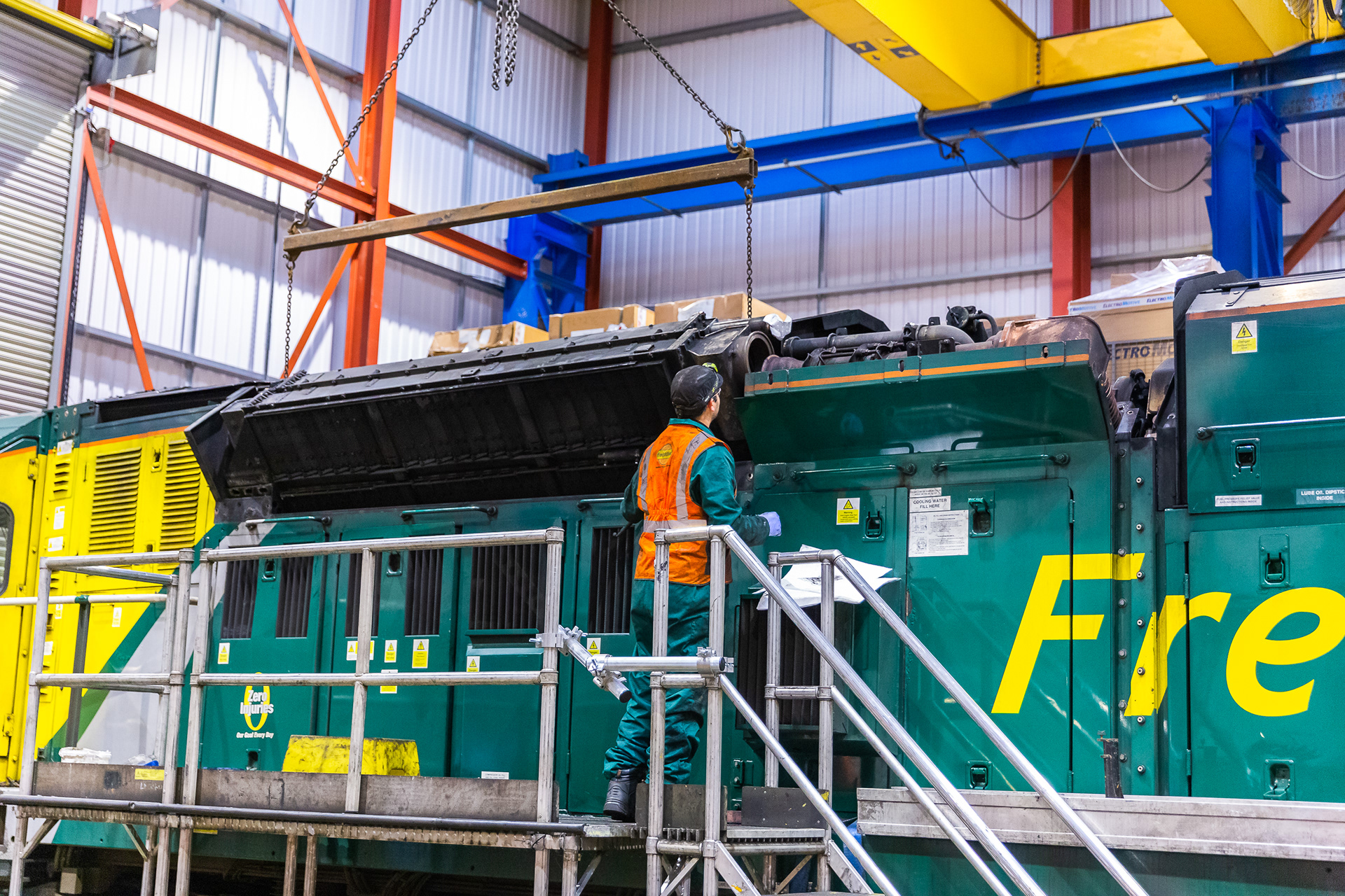 Freightliner 70007 receiving some fitters attention
