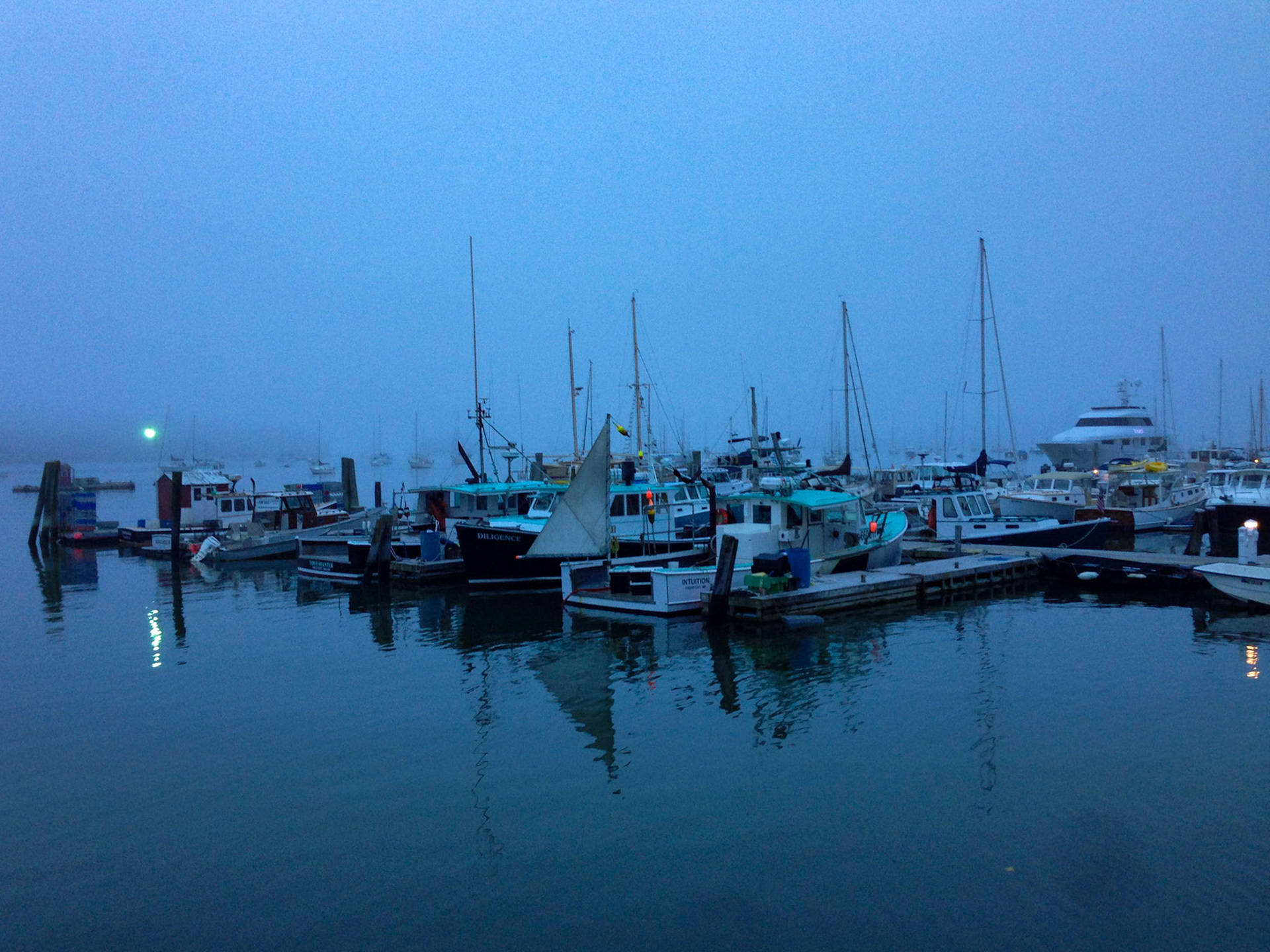 South Freeport Harbor at night