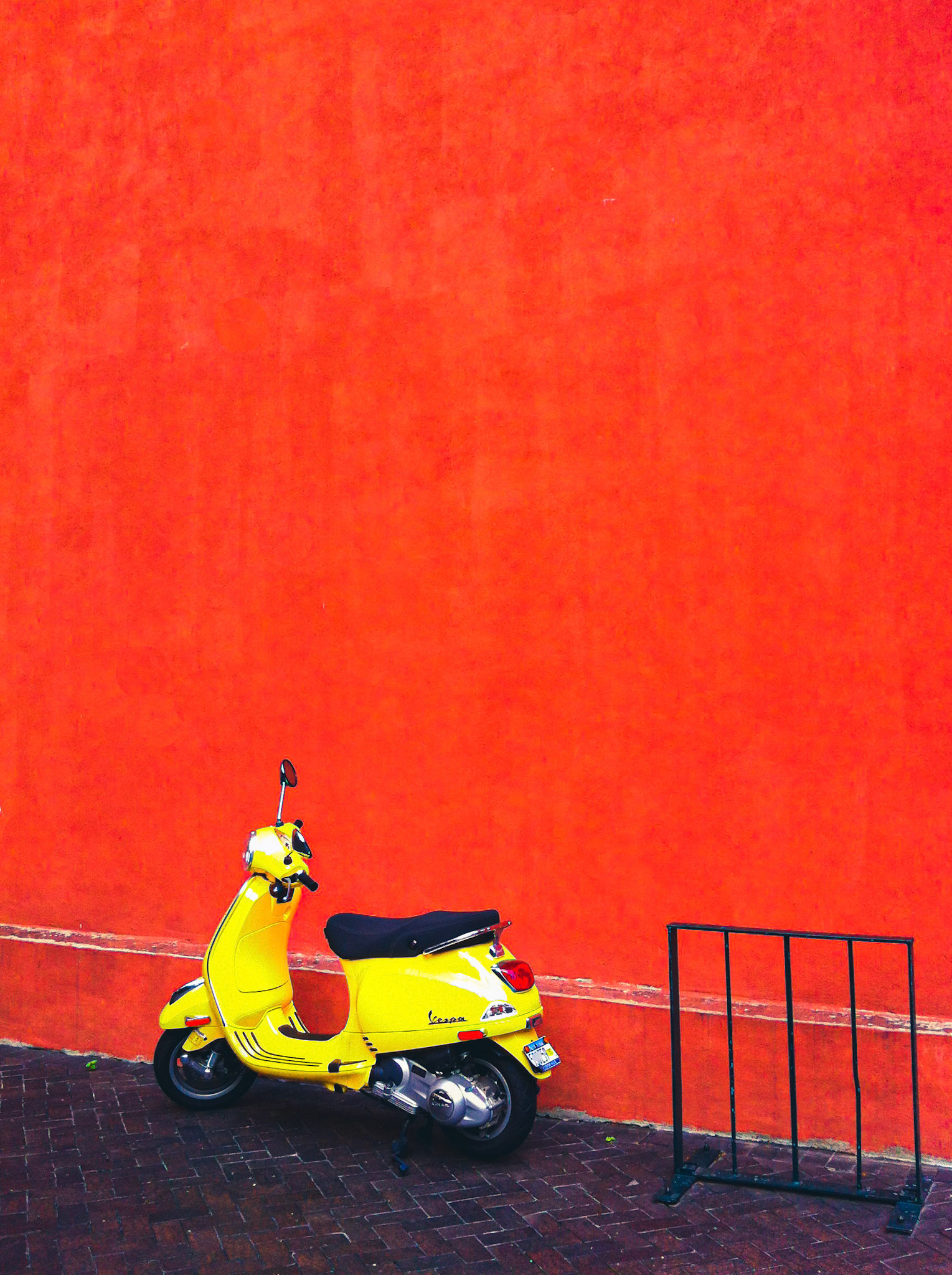 Yellow Vespa