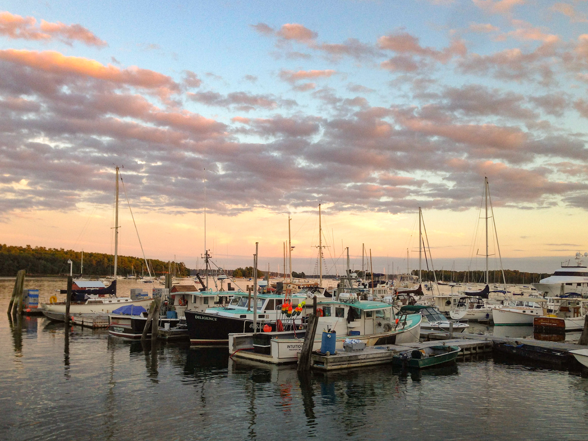 South Freeport Harbor at dusk