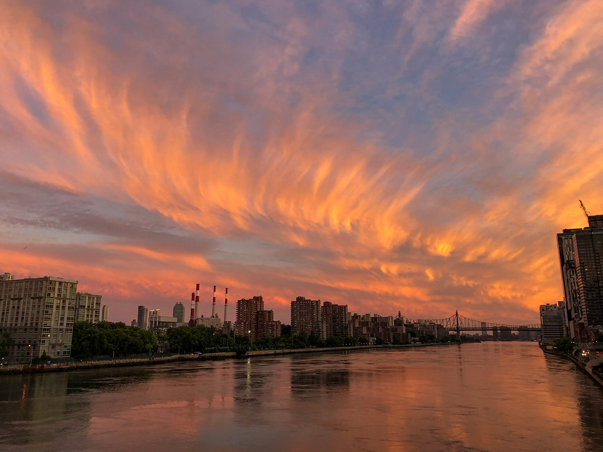 Sunset over East River