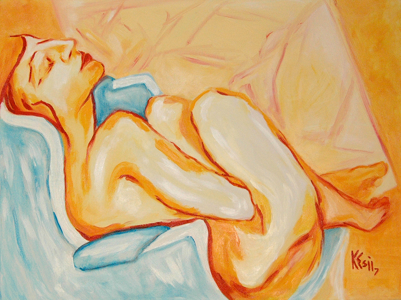 "An Imagined Muse", oil on canvas, 45 x 60cm