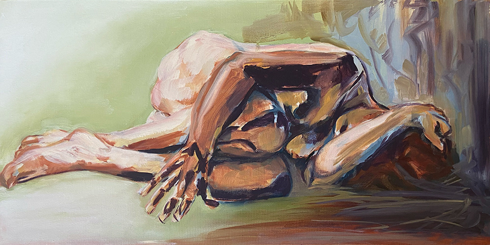 "Take My Hand", $700 15 x 30 inches