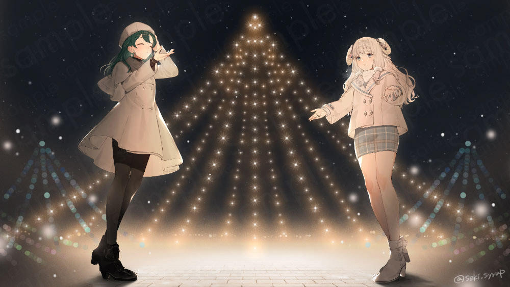 Vtuber澄様&卯々瑠しぃぷ様 『クリスマスソング』カバー動画 イラスト