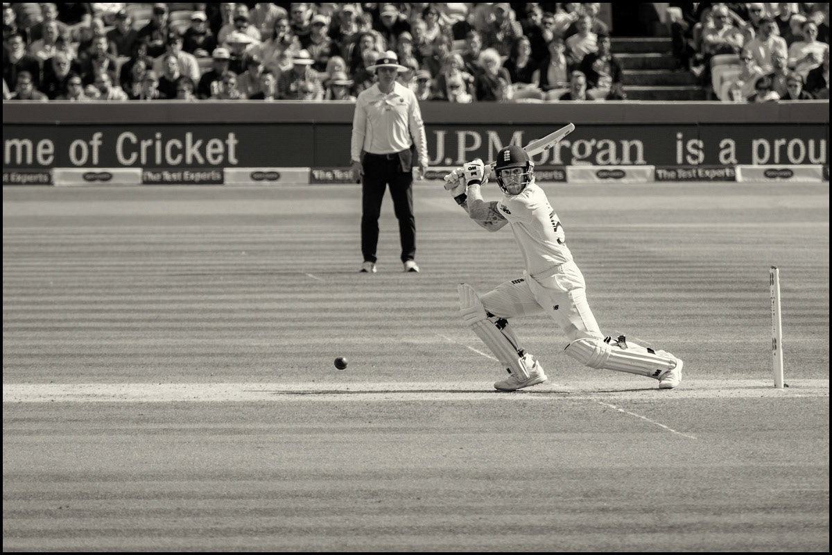 2nd Ashes Test, Lord's: Ben Stokes of England Crashes the Ball to the Boundary Again