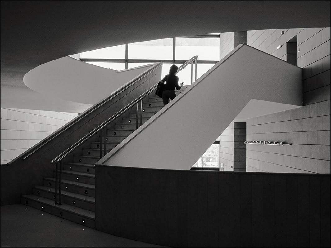 Inside the Institut Valencià d'Art Modern (IVAM).
