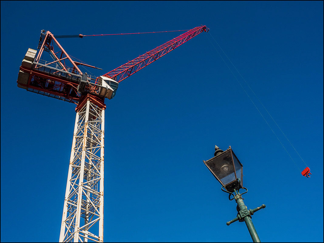 February 7th | Demolition III Demolition continues at the site of the old Waitrose building in Pirie's Place, Horsham, with the arrival of a huge crane.