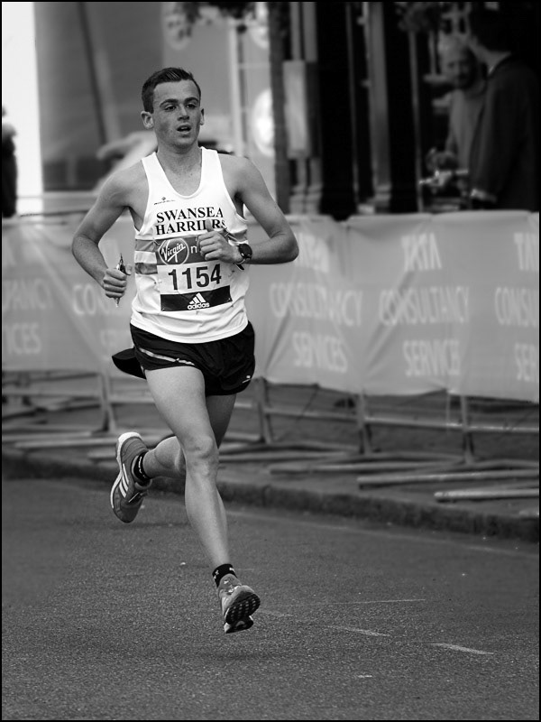 Josh Griffiths, the fastest British runner, London Marathon, 2017.