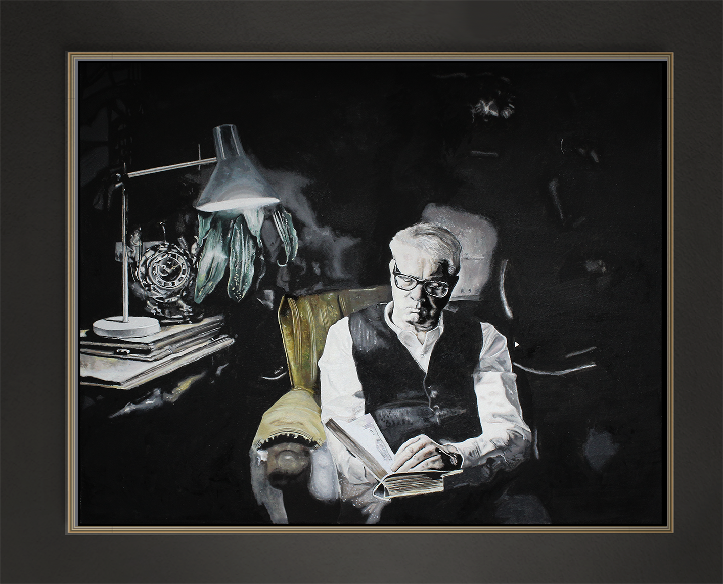 Zeit und Seiten fliegen, 80x100 cm, 2024, Öl auf Leinwand